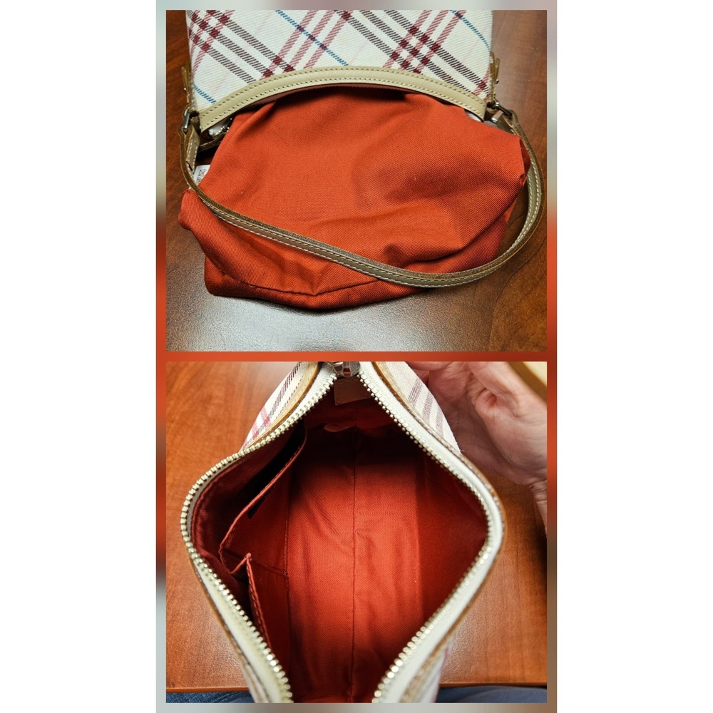 BURBERRY Blue Label Nova Check Shoulder Bag Red White Canvas Japan Exclusive Y2K - Picture 9 of 9